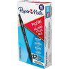 Paper Mate Ballpoint Pen, 1.00mm Point, 1/4"Wx5-1/2"Lx1/4"H, 12/DZ, BK PK PAP2095470